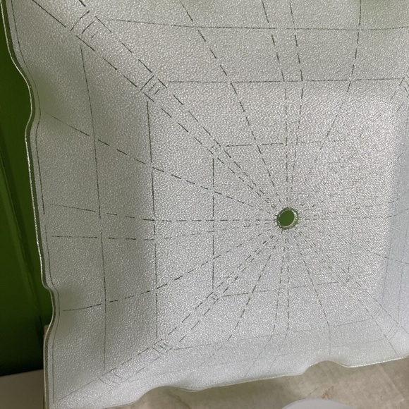 NEW - Mid Century Modern 13" square 2 Bulb Textured Glass Ceiling Light Fixture - Picture 2 of 12